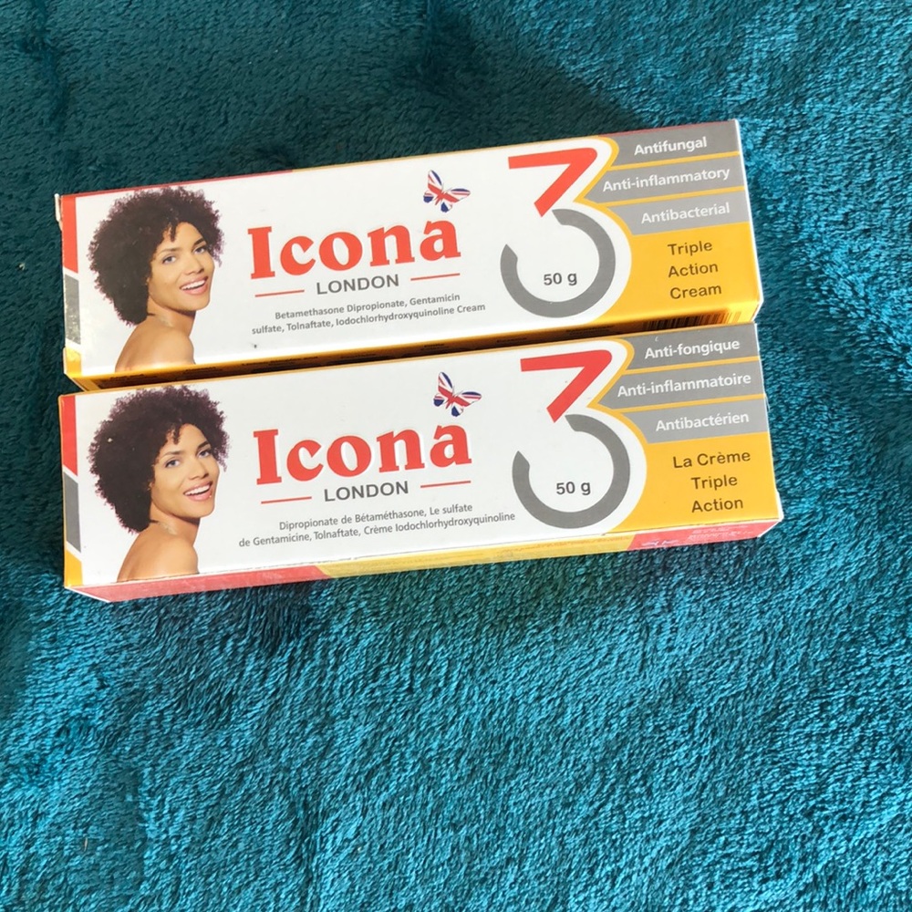 2 Icona London TripleAction Cream Antifugal, Anti-inflammatory Antibacterial